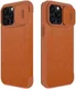 Nillkin Qin Pro iPhone 14 Pro Max Hoesje Book Case Camera Slider Bruin afbeelding 2