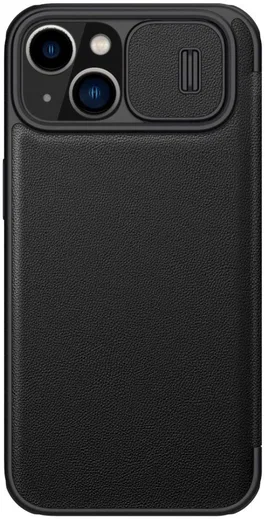 Nillkin Qin Pro iPhone 14 Hoesje Book Case Camera Slider Classic Zwart afbeelding 3