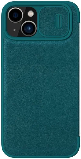 Nillkin Qin Pro iPhone 14 Hoesje Book Case Camera Slider Groen afbeelding 3