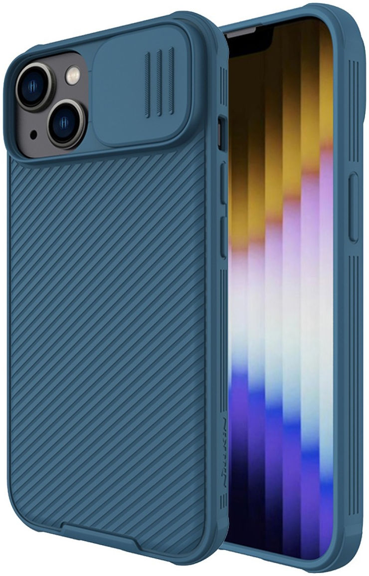 Nillkin CamShield Apple iPhone 14 Hoesje met Camera Slider Blauw afbeelding 1