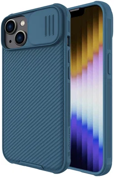 Nillkin CamShield Apple iPhone 14 Hoesje met Camera Slider Blauw
