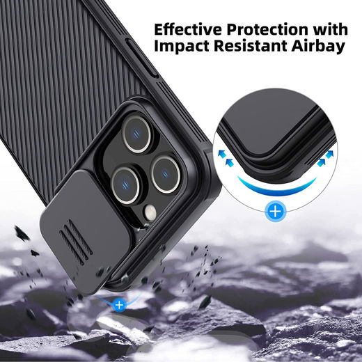 Nillkin CamShield Apple iPhone 14 Pro Hoesje met Camera Slider Zwart afbeelding 14