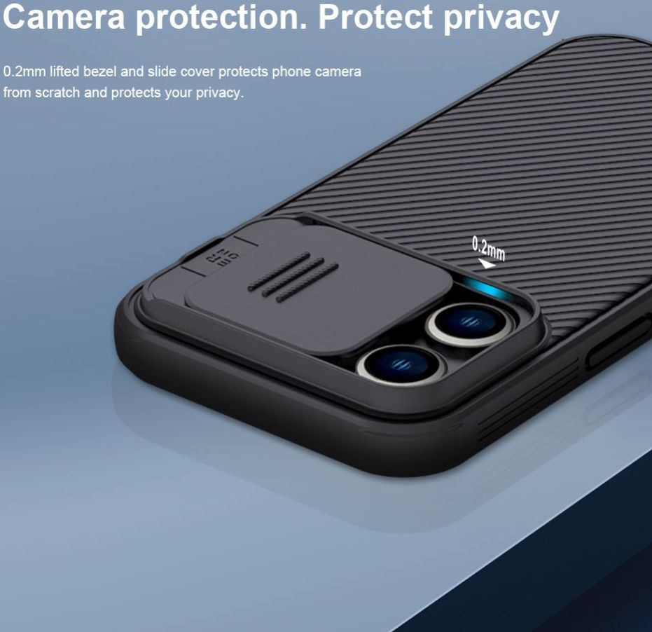 Nillkin CamShield Apple iPhone 14 Pro Hoesje met Camera Slider Blauw afbeelding 6