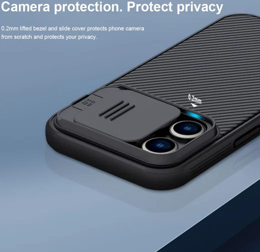 Nillkin CamShield Apple iPhone 14 Pro Hoesje met Camera Slider Blauw afbeelding 6