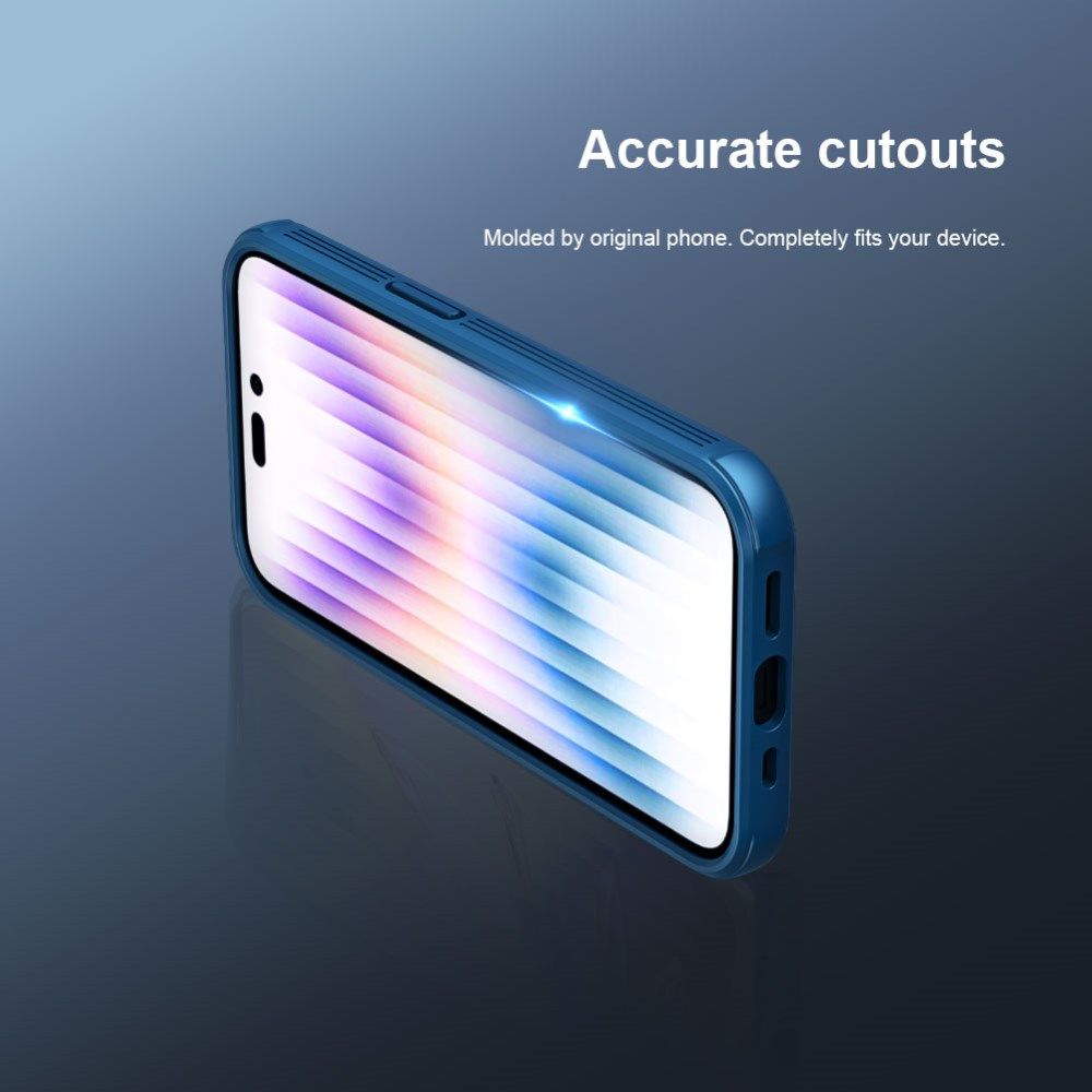 Nillkin CamShield Apple iPhone 14 Pro Hoesje met Camera Slider Blauw afbeelding 11