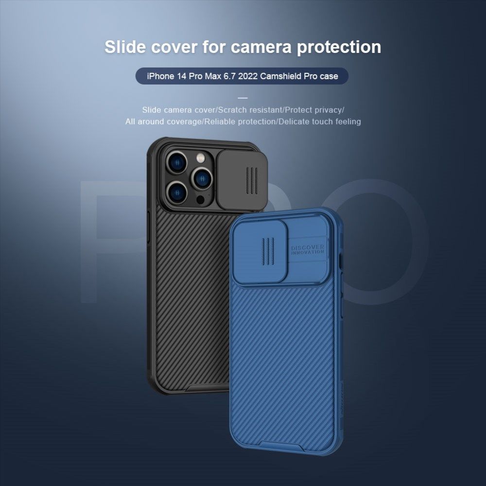 Nillkin CamShield Apple iPhone 14 Pro Hoesje met Camera Slider Blauw afbeelding 13