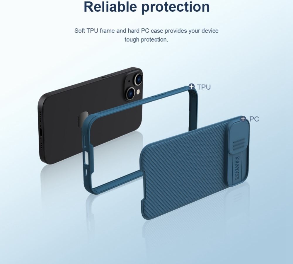 Nillkin CamShield Apple iPhone 14 Plus Hoesje met Camera Slider Zwart afbeelding 10