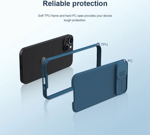 Nillkin CamShield Apple iPhone 14 Plus Hoesje met Camera Slider Zwart afbeelding 10