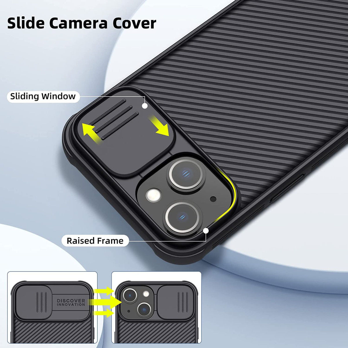 Nillkin CamShield Apple iPhone 14 Plus Hoesje met Camera Slider Zwart afbeelding 19