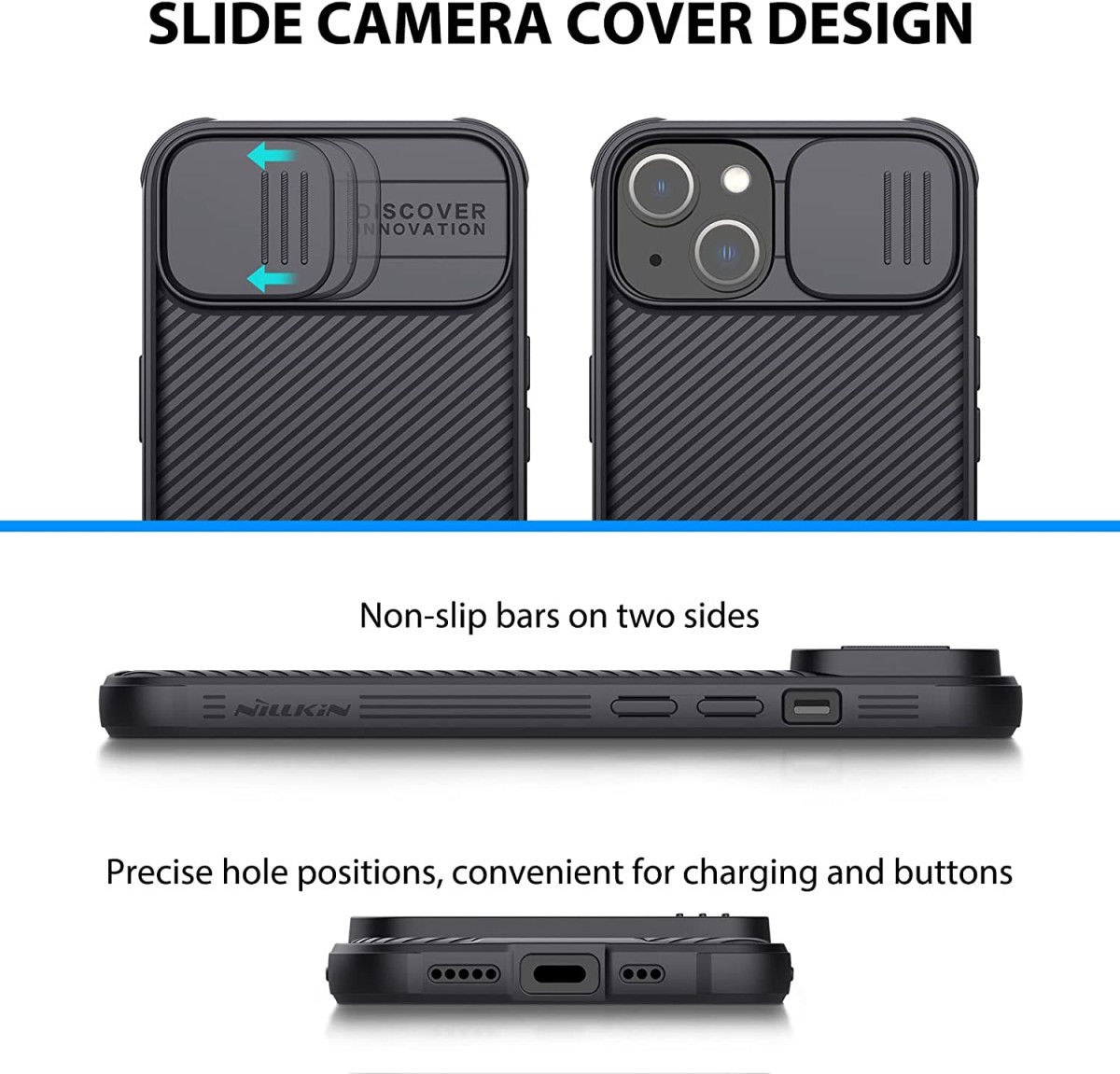 Nillkin CamShield Apple iPhone 14 Plus Hoesje met Camera Slider Zwart afbeelding 20