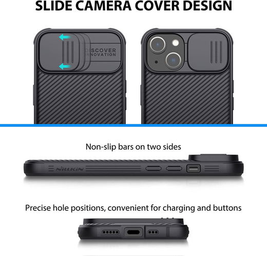 Nillkin CamShield Apple iPhone 14 Plus Hoesje met Camera Slider Zwart afbeelding 20