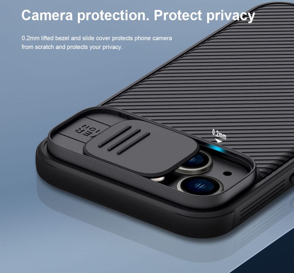 Nillkin CamShield Apple iPhone 14 Pro Max Hoesje Camera Slider Blauw afbeelding 5