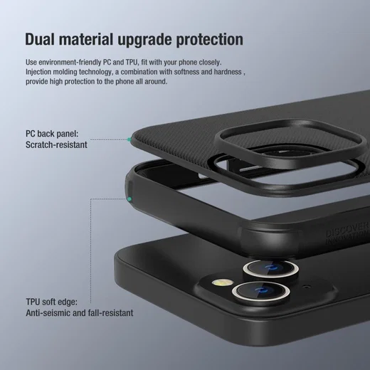 Nillkin Super Frosted Shield Apple iPhone 14 Hoesje Zwart afbeelding 4