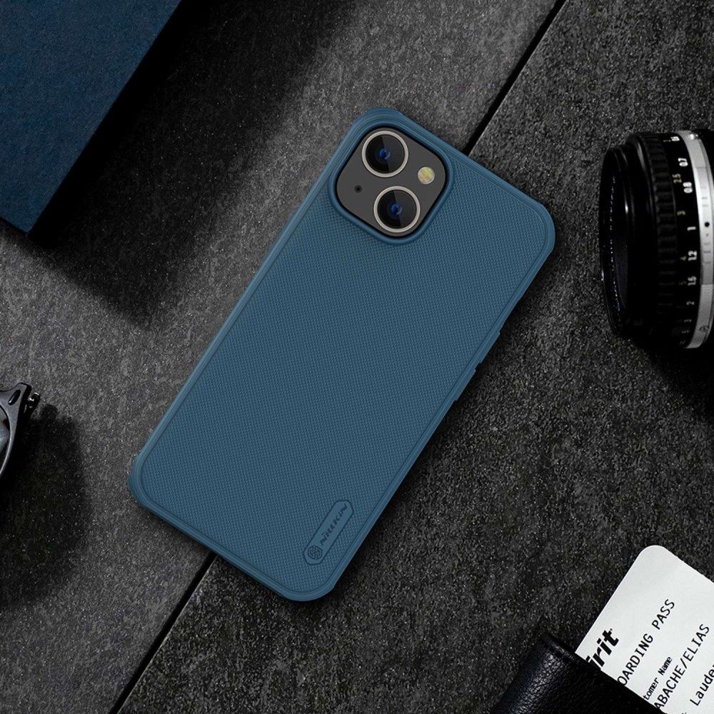 Nillkin Super Frosted Shield Apple iPhone 14 Hoesje Blauw afbeelding 3