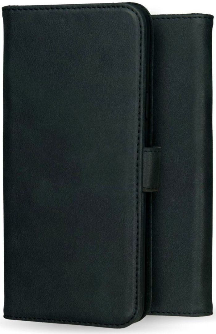 Rosso Deluxe Apple iPhone 14 Hoesje Echt Leer Book Case Zwart afbeelding 9