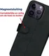 Rosso Deluxe Apple iPhone 14 Pro Hoesje Echt Leer Book Case Zwart afbeelding 7