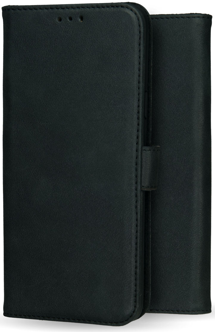 Rosso Deluxe Apple iPhone 14 Pro Hoesje Echt Leer Book Case Zwart afbeelding 13