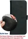 Rosso Deluxe Apple iPhone 14 Pro Hoesje Echt Leer Book Case Zwart afbeelding 9