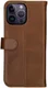 Rosso Deluxe Apple iPhone 14 Pro Hoesje Echt Leer Book Case Bruin afbeelding 11