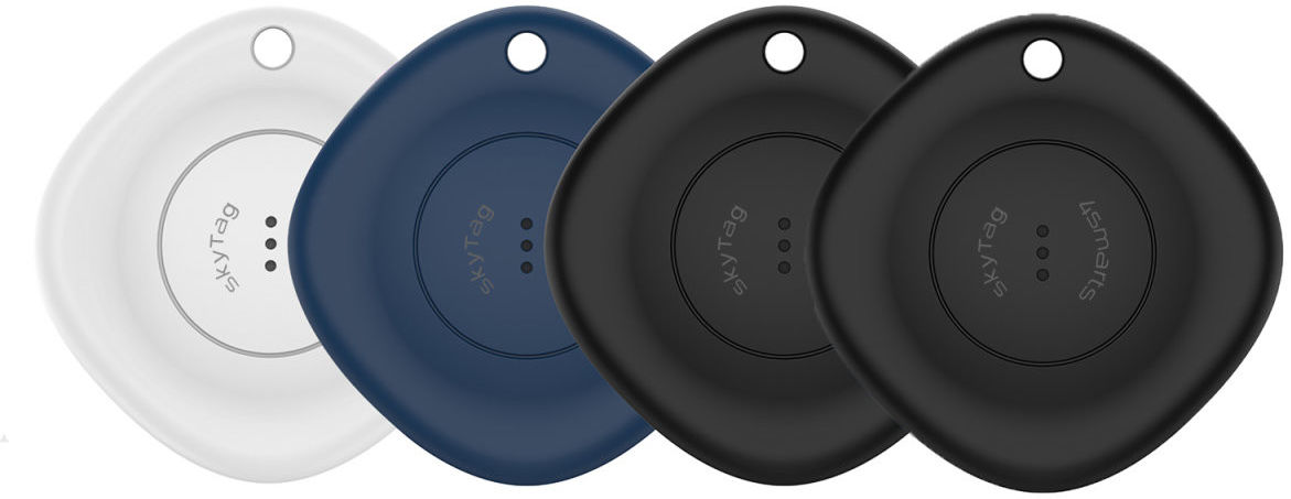 4smarts SkyTag Bluetooth Tracker 4-Pack (Zwart/Wit/Blauw) afbeelding 1
