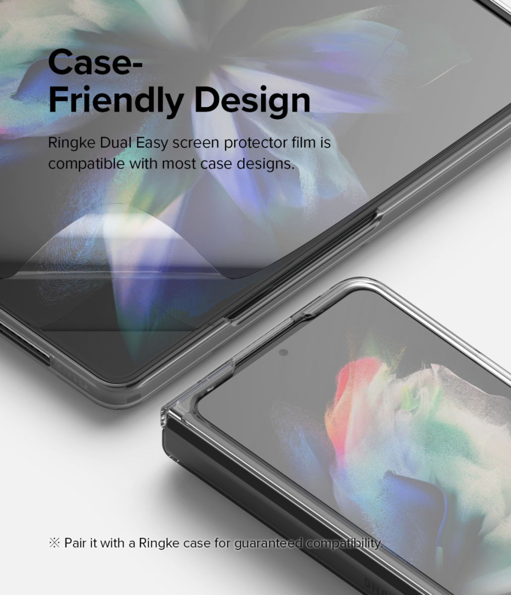 Ringke Samsung Galaxy Z Fold 4 Screen Protector Display en Voorkant afbeelding 7