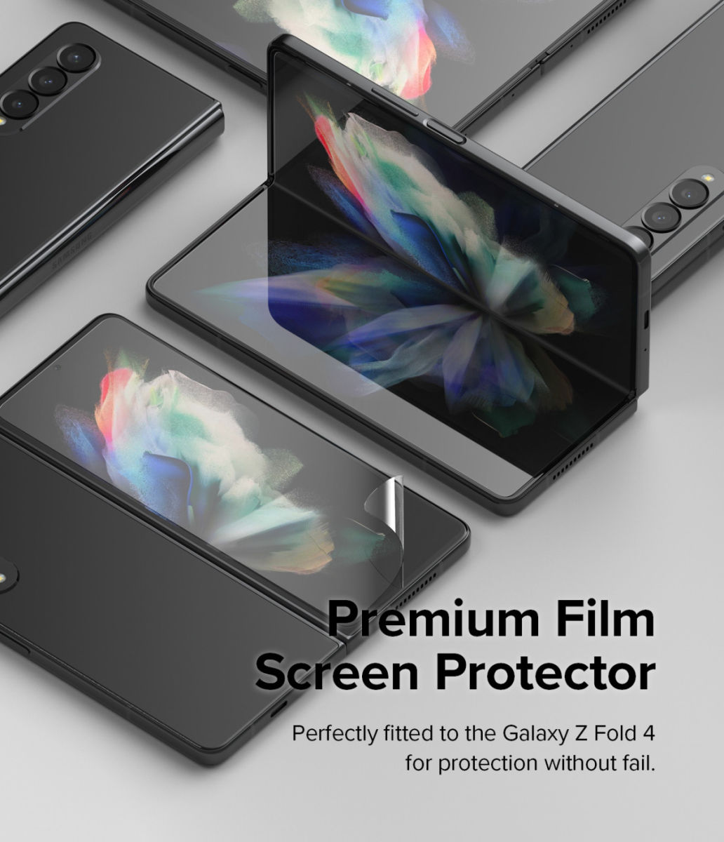 Ringke Samsung Galaxy Z Fold 4 Screen Protector Display en Voorkant afbeelding 5