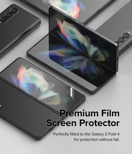 Ringke Samsung Galaxy Z Fold 4 Screen Protector Display en Voorkant afbeelding 5