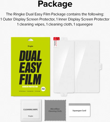 Ringke Samsung Galaxy Z Fold 4 Screen Protector Display en Voorkant afbeelding 14