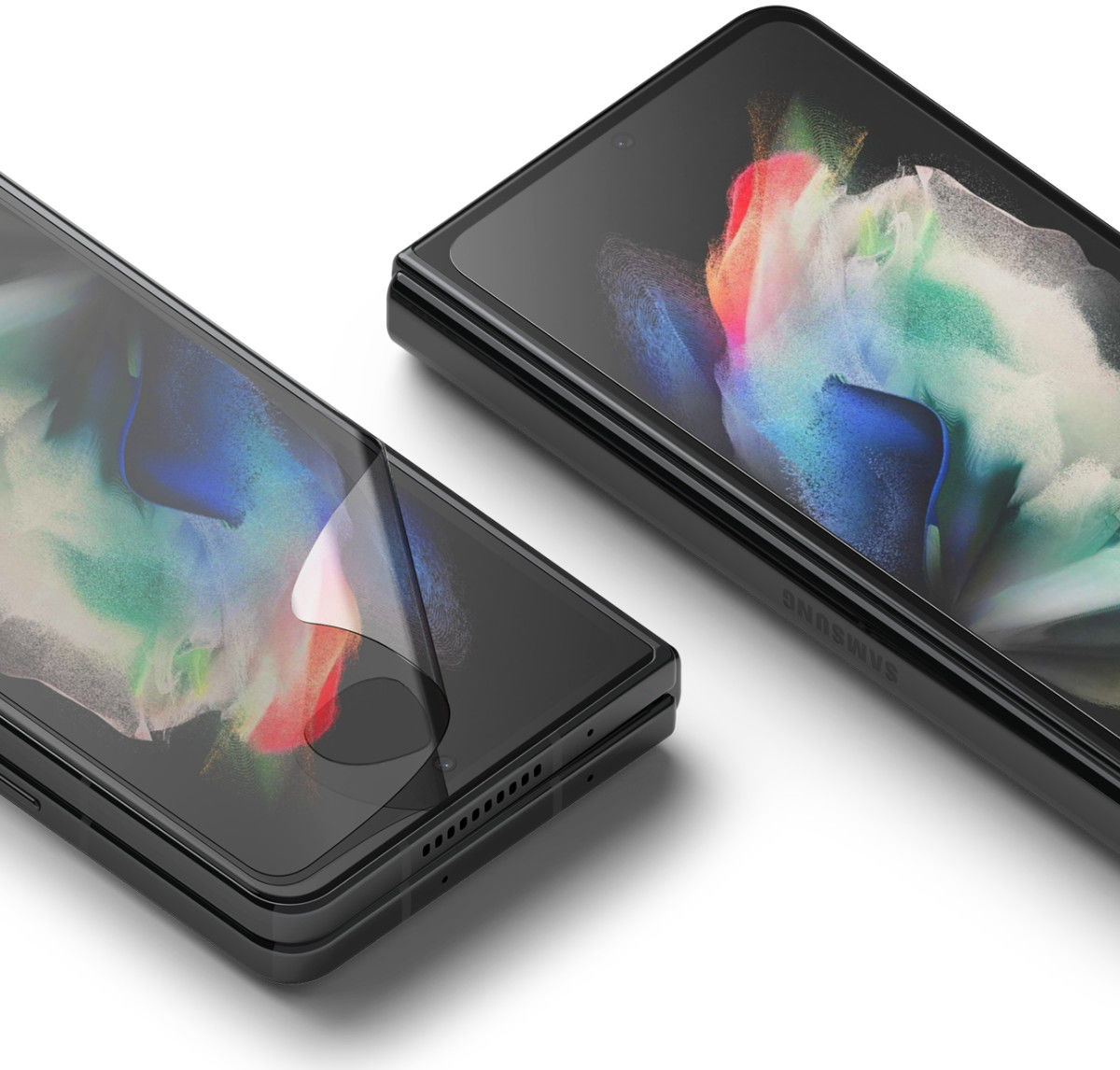 Ringke Samsung Galaxy Z Fold 4 Screen Protector Display en Voorkant afbeelding 13
