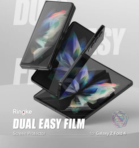 Ringke Samsung Galaxy Z Fold 4 Screen Protector Display en Voorkant afbeelding 17