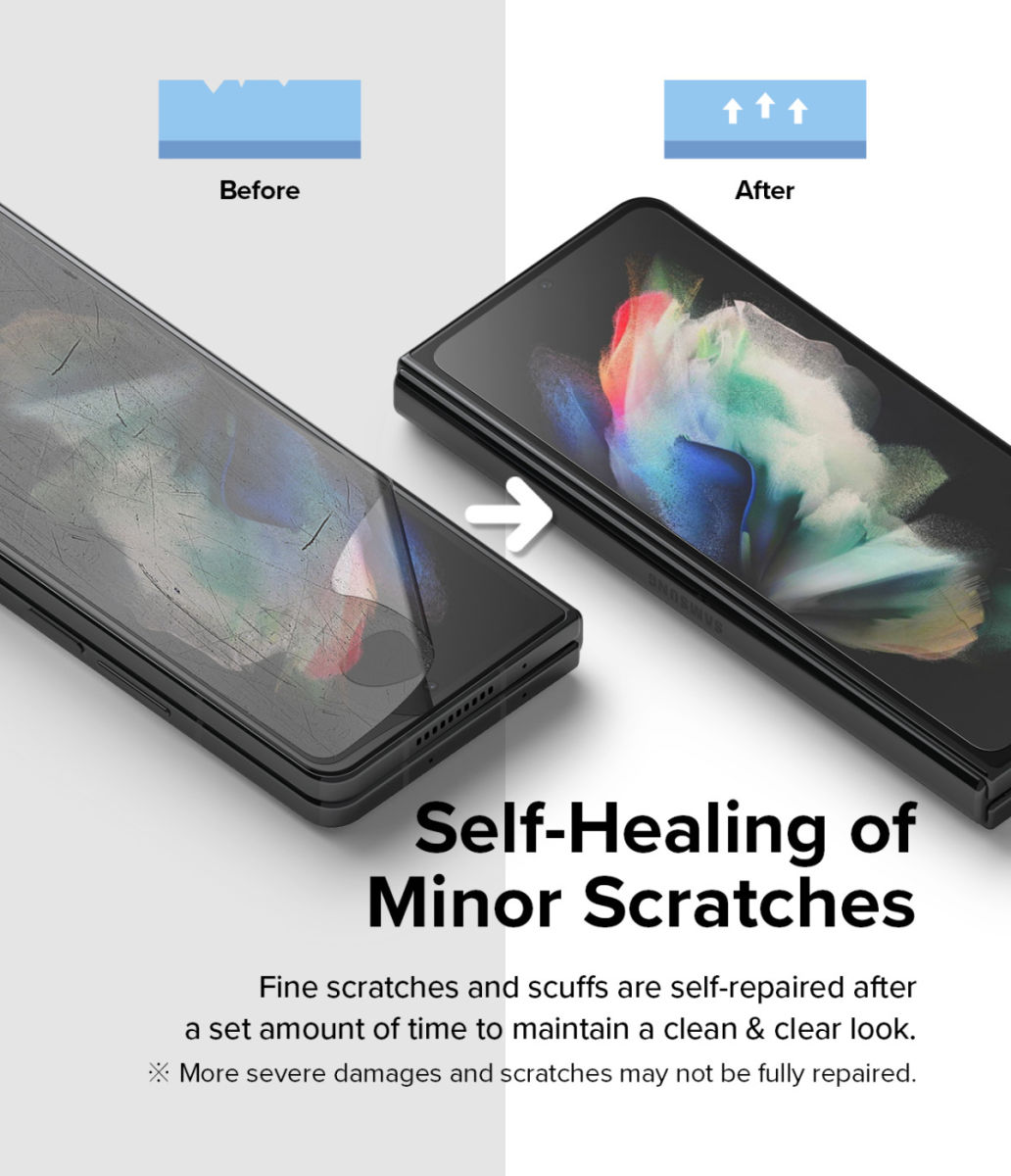 Ringke Samsung Galaxy Z Fold 4 Screen Protector Display en Voorkant afbeelding 11