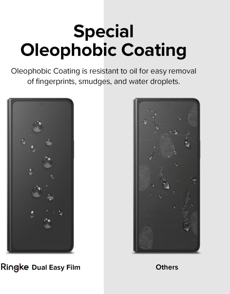Ringke Samsung Galaxy Z Fold 4 Screen Protector Display en Voorkant afbeelding 12