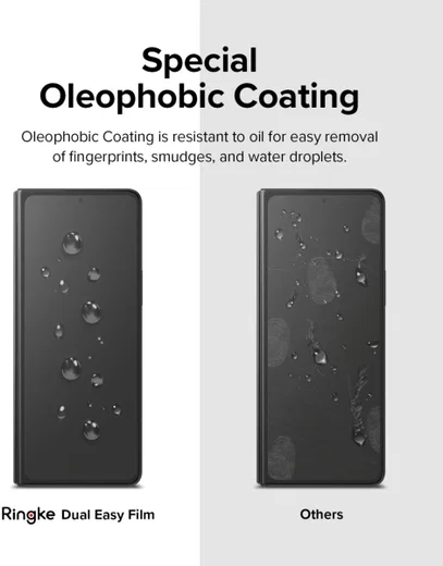 Ringke Samsung Galaxy Z Fold 4 Screen Protector Display en Voorkant afbeelding 12