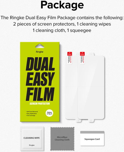 Ringke Dual Easy Film Samsung Galaxy Z Flip 4 Screen Protector 2-Pack afbeelding 14