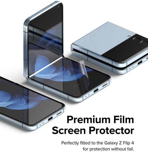 Ringke Dual Easy Film Samsung Galaxy Z Flip 4 Screen Protector 2-Pack afbeelding 5