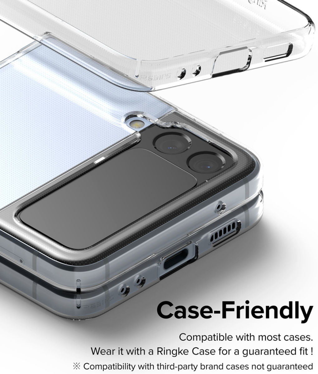 Ringke Cover Display Samsung Galaxy Z Flip 4 Screen Protector (3-Pack) afbeelding 5