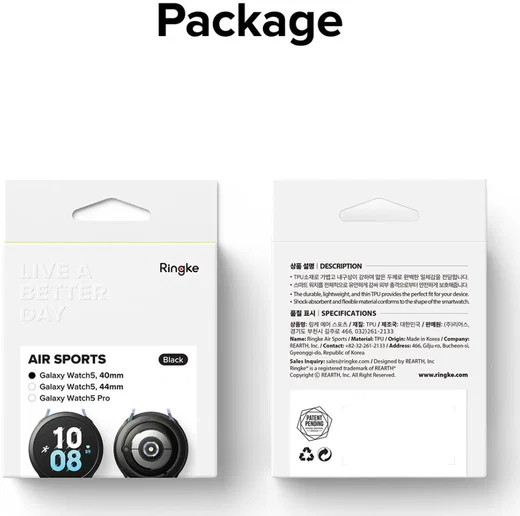 Ringke Air Sports - Samsung Galaxy Watch 5 40MM Hoesje - TPU - Zwart afbeelding 13