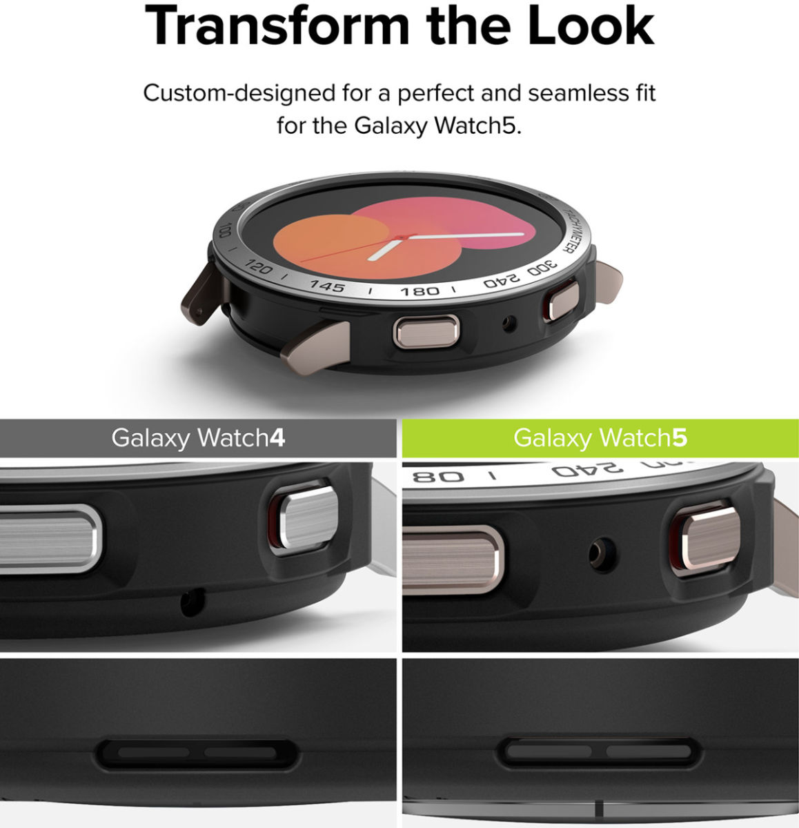Ringke Air Sports - Bezel Styling Galaxy Watch 5 40MM - Zwart/Zwart afbeelding 4