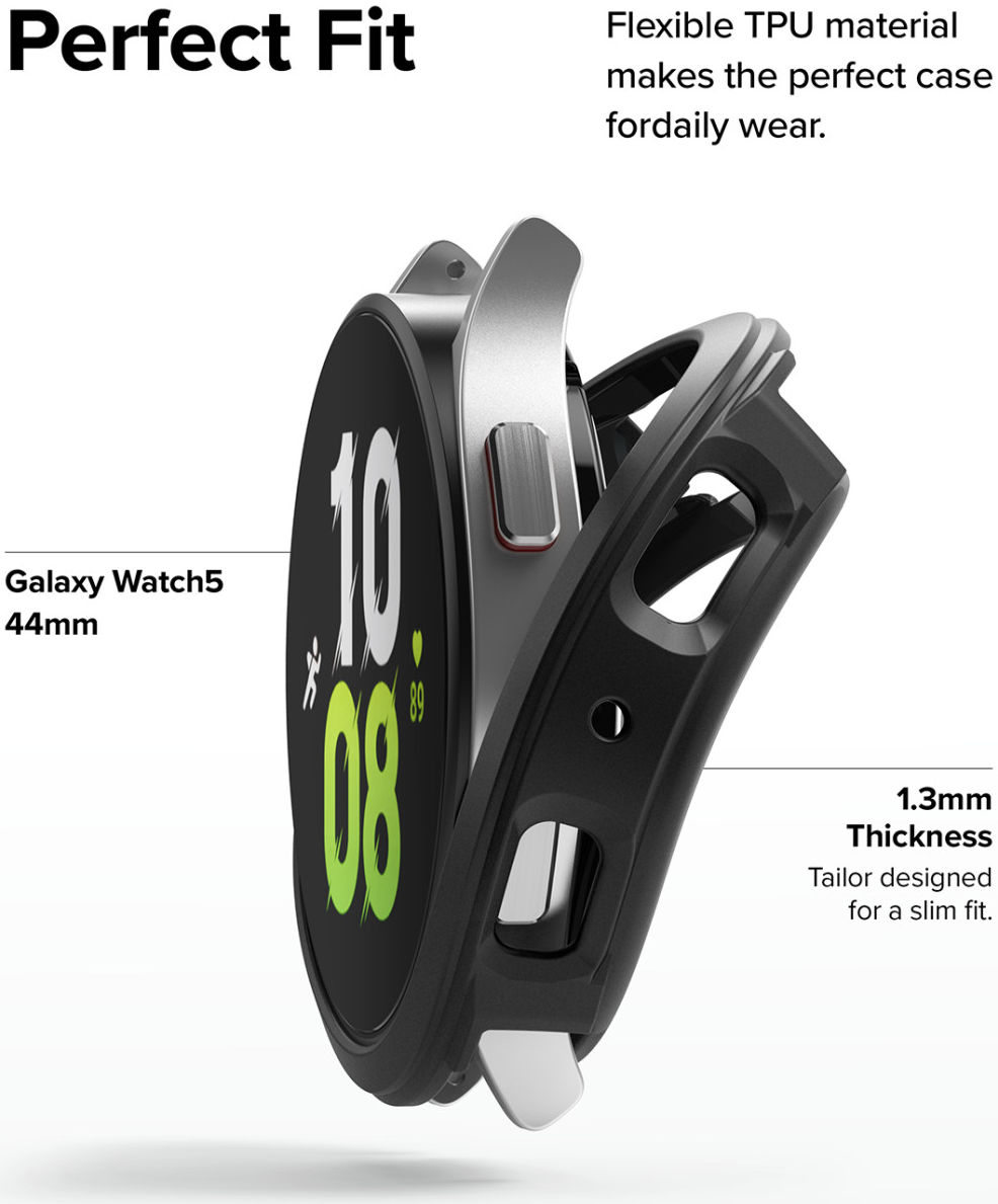 Ringke Air Sports - Samsung Galaxy Watch 5 44MM Hoesje - TPU - Zwart afbeelding 5