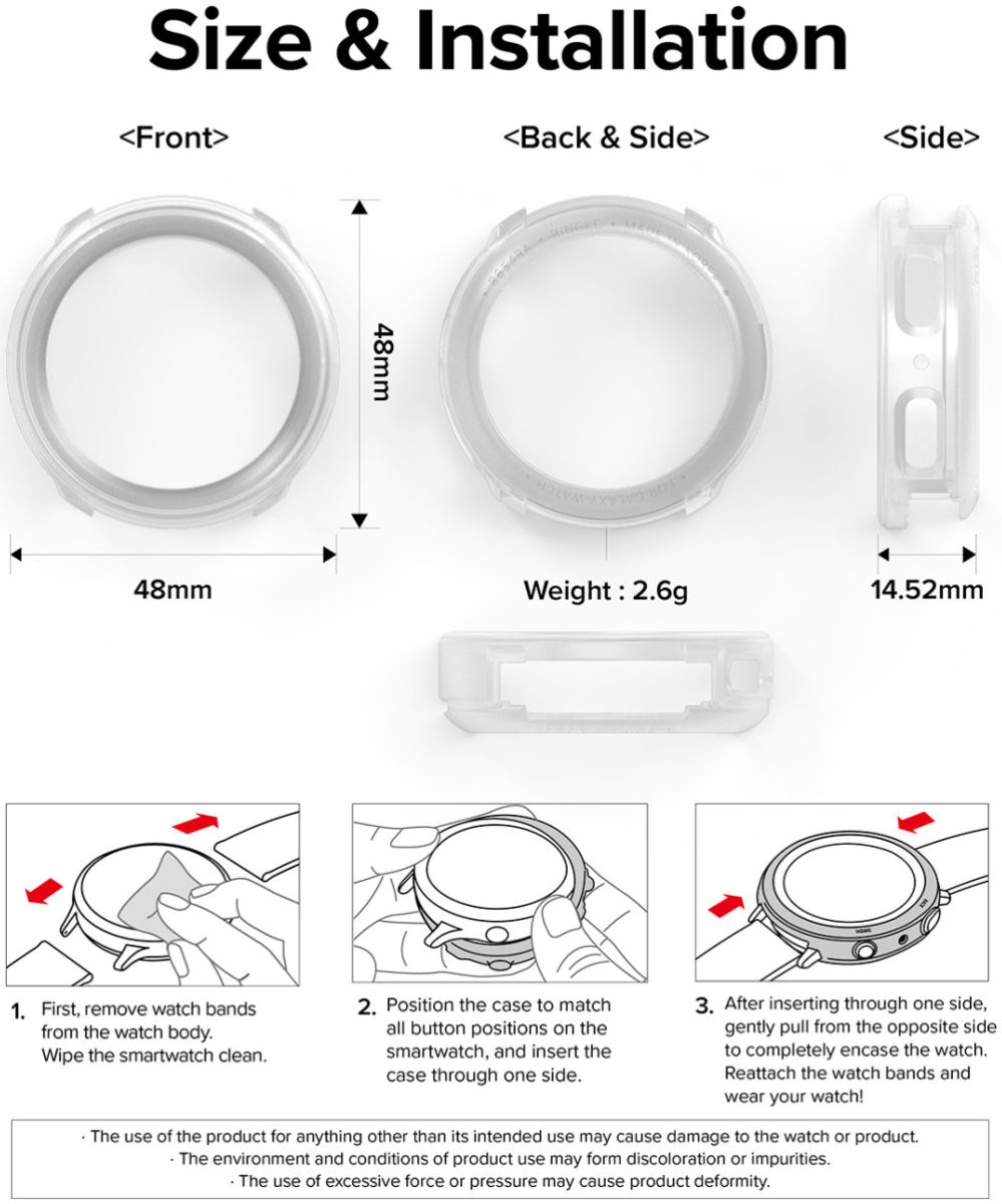 Ringke Air Sports - Samsung Galaxy Watch 5 Pro Hoesje - TPU - Transparant afbeelding 11