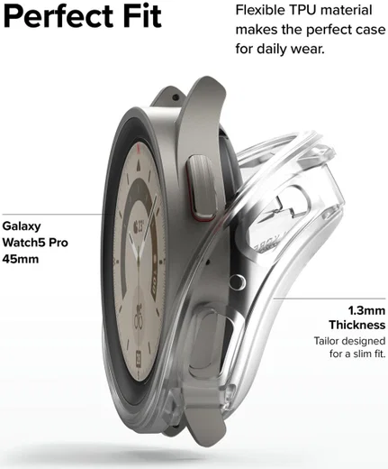 Ringke Air Sports - Samsung Galaxy Watch 5 Pro Hoesje - TPU - Transparant afbeelding 4