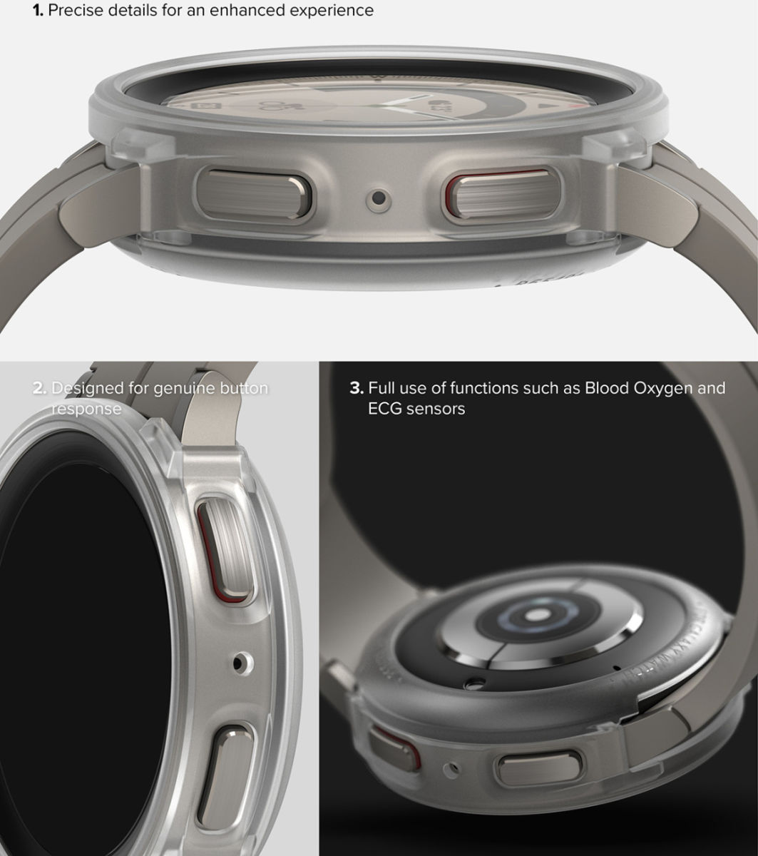 Ringke Air Sports - Samsung Galaxy Watch 5 Pro Hoesje - TPU - Transparant afbeelding 6