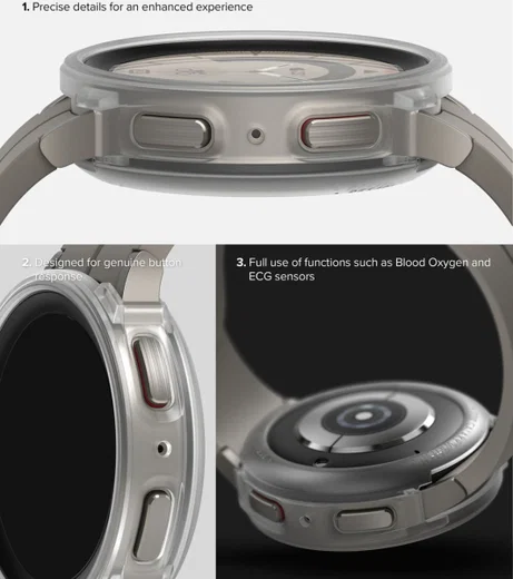 Ringke Air Sports - Samsung Galaxy Watch 5 Pro Hoesje - TPU - Transparant afbeelding 6