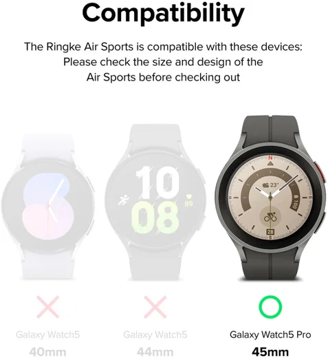 Ringke Air Sports - Samsung Galaxy Watch 5 Pro Hoesje - TPU - Transparant afbeelding 9