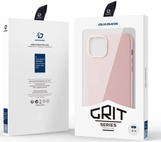 Dux Ducis Grit Apple iPhone 14 Hoesje MagSafe Back Cover Roze afbeelding 11
