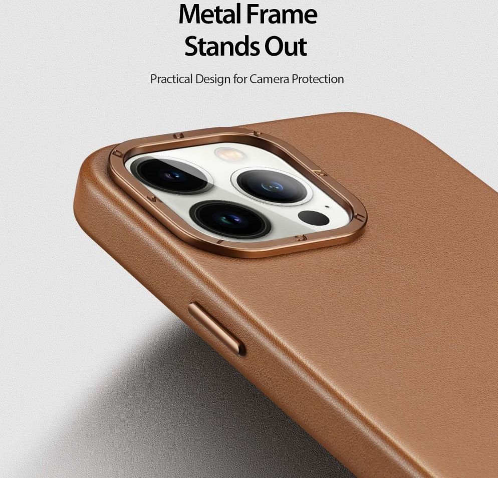 Dux Ducis Grit Apple iPhone 14 Pro Hoesje MagSafe Back Cover Bruin afbeelding 7