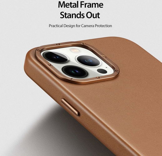 Dux Ducis Grit Apple iPhone 14 Pro Hoesje MagSafe Back Cover Bruin afbeelding 7