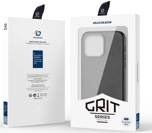 Dux Ducis Grit Apple iPhone 14 Pro Max Hoesje MagSafe Back Cover Zwart afbeelding 11