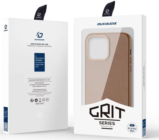 Dux Ducis Grit Apple iPhone 14 Pro Max Hoesje MagSafe Back Cover Bruin afbeelding 11
