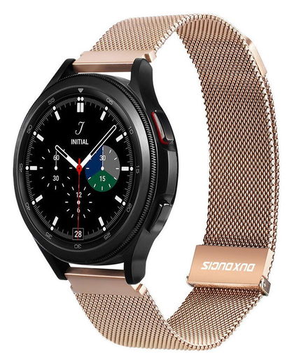 Dux Ducis Milanese Staal - Universeel Smartwatch Bandje 20MM - Goud afbeelding 1